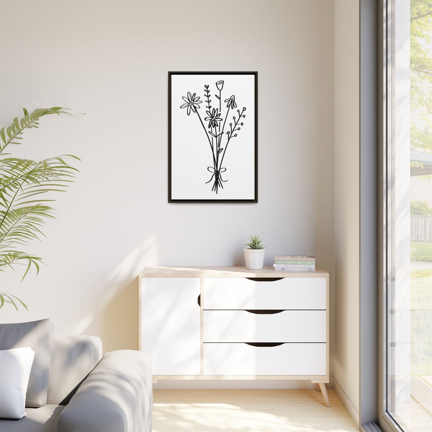 Framed Flower Canvas