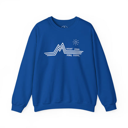 Retro Line - Mountain Logan Middle Crewneck Sweatshirt (White Logo)