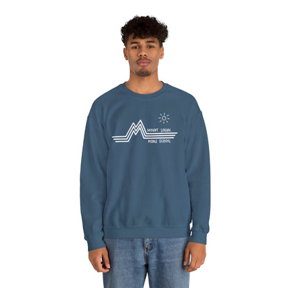 Retro Line - Mountain Logan Middle Crewneck Sweatshirt (White Logo)