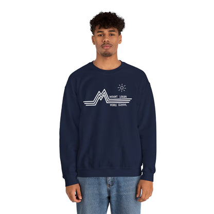 Retro Line - Mountain Logan Middle Crewneck Sweatshirt (White Logo)