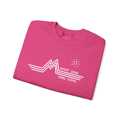 Retro Line - Mountain Logan Middle Crewneck Sweatshirt (White Logo)