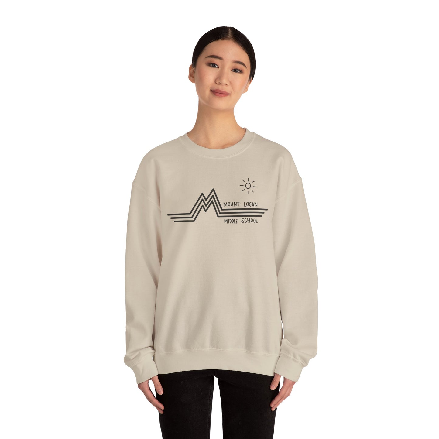 Retro Line - Mount Logan Middle Crewneck (Black Logo)