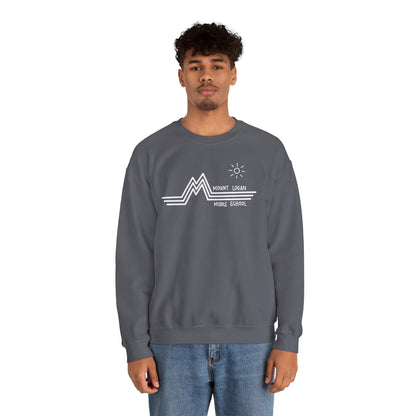 Retro Line - Mountain Logan Middle Crewneck Sweatshirt (White Logo)