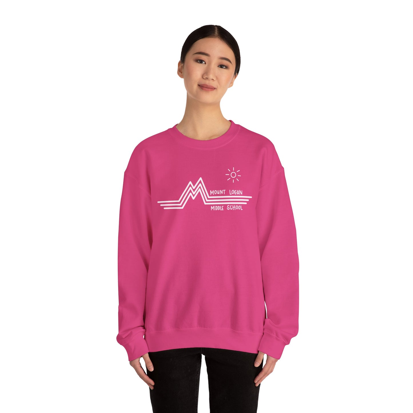 Retro Line - Mountain Logan Middle Crewneck Sweatshirt (White Logo)