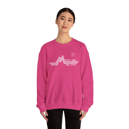 Retro Line - Mountain Logan Middle Crewneck Sweatshirt (White Logo)