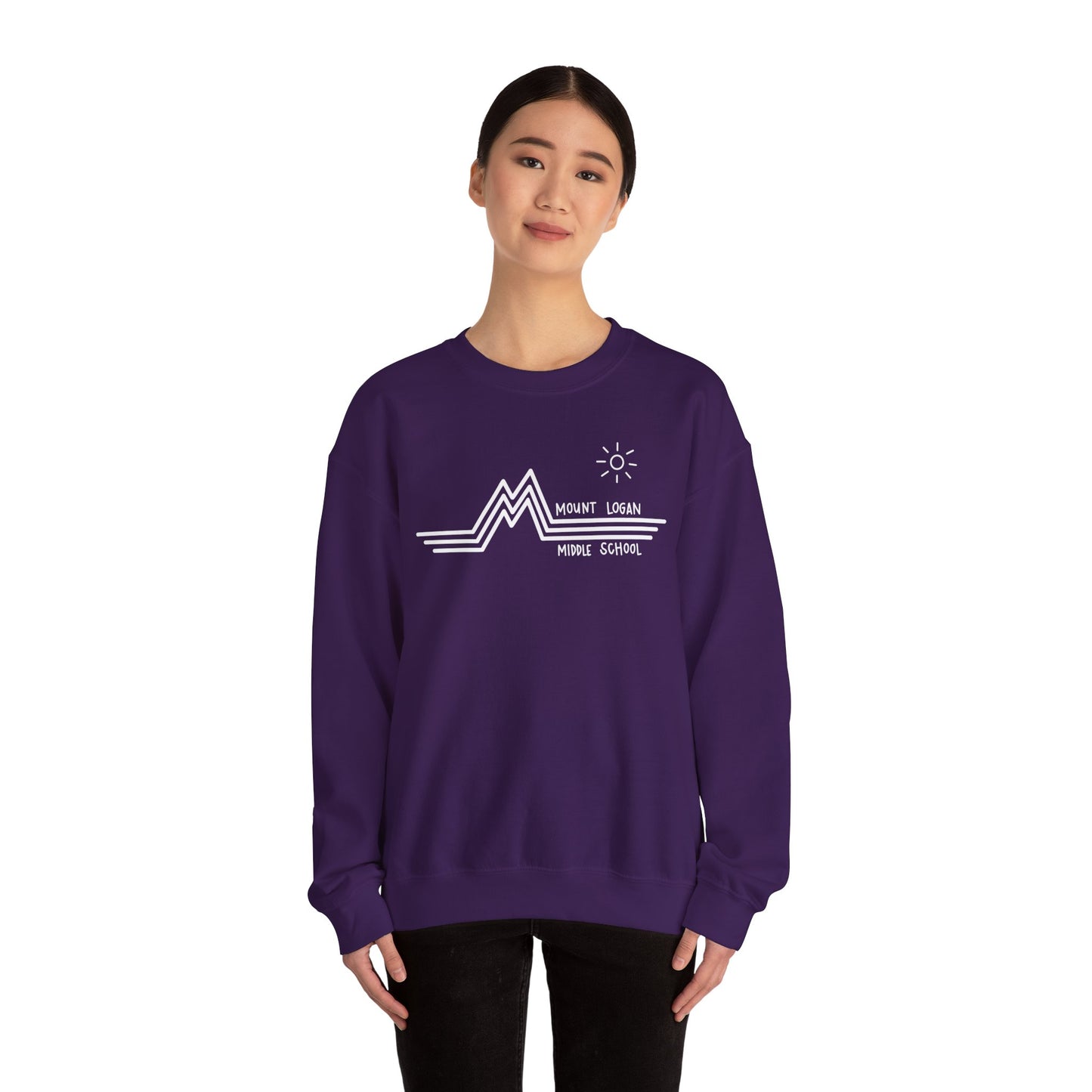 Retro Line - Mountain Logan Middle Crewneck Sweatshirt (White Logo)