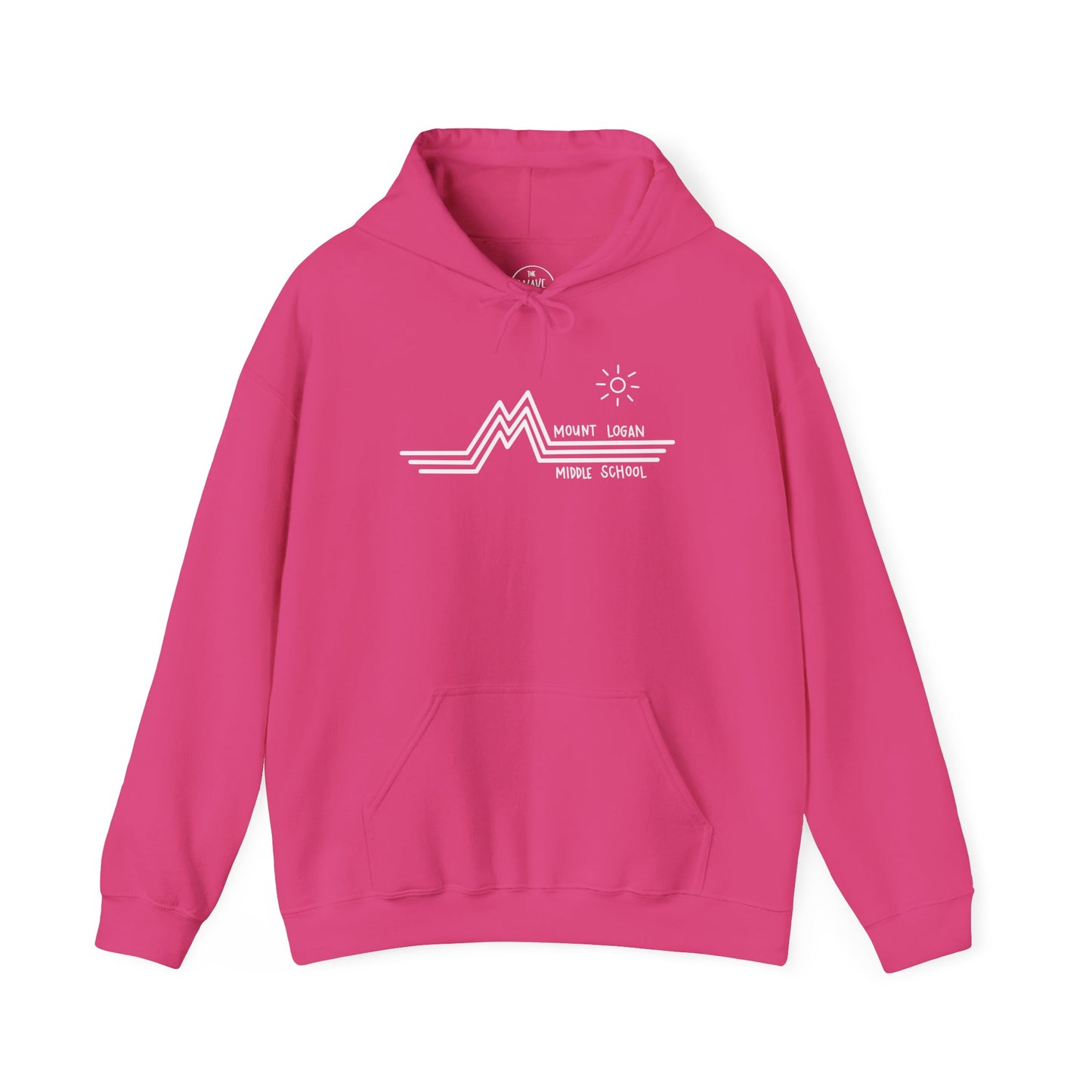 Retro Line - Mountain Logan Middle Hoodie (White Logo)