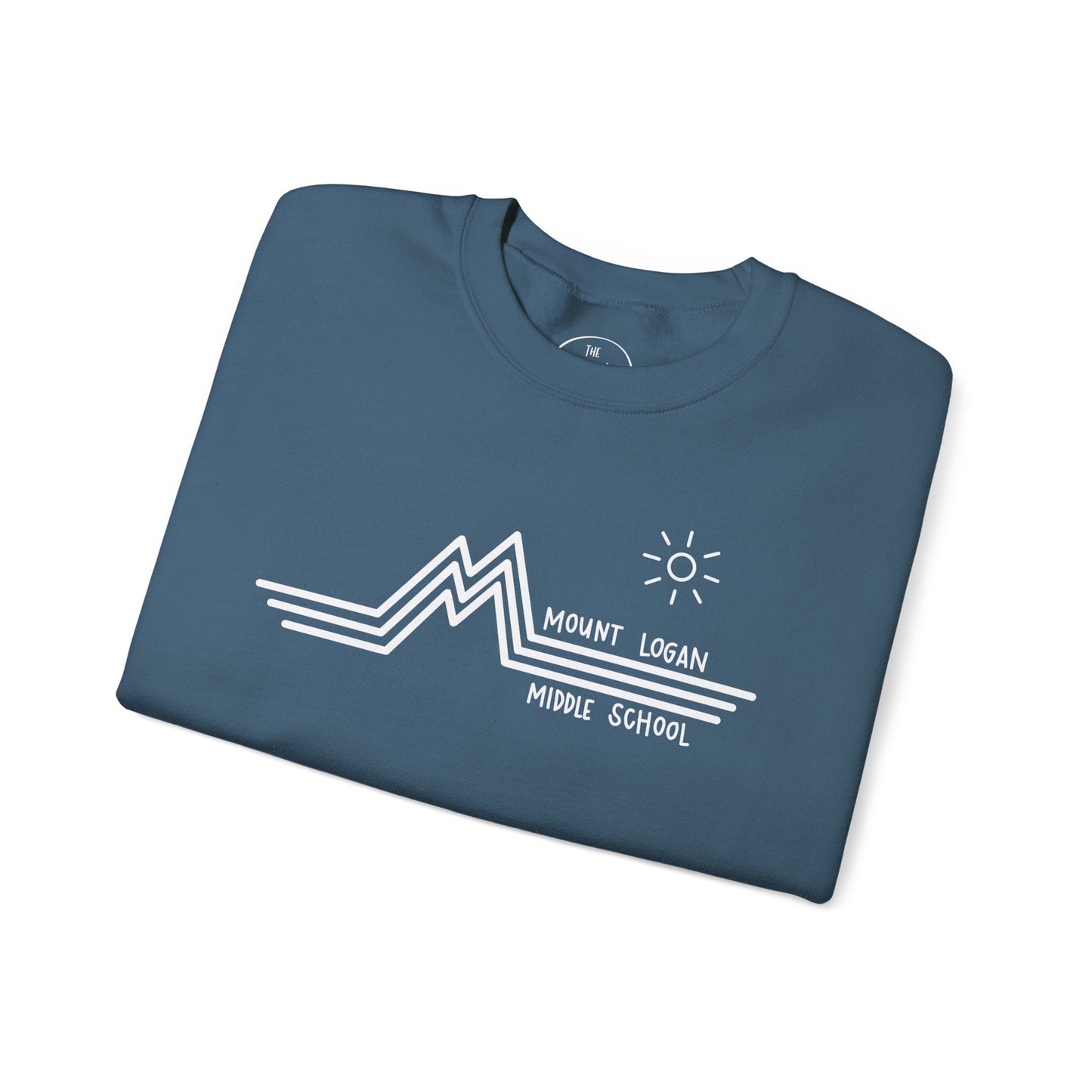 Retro Line - Mountain Logan Middle Crewneck Sweatshirt (White Logo)