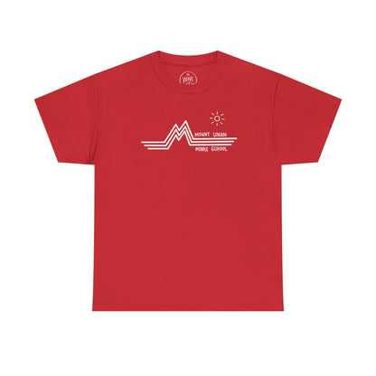 Retro Line Mount Logan Middle T-Shirt - (White Logo)