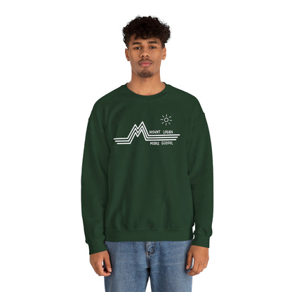 Retro Line - Mountain Logan Middle Crewneck Sweatshirt (White Logo)