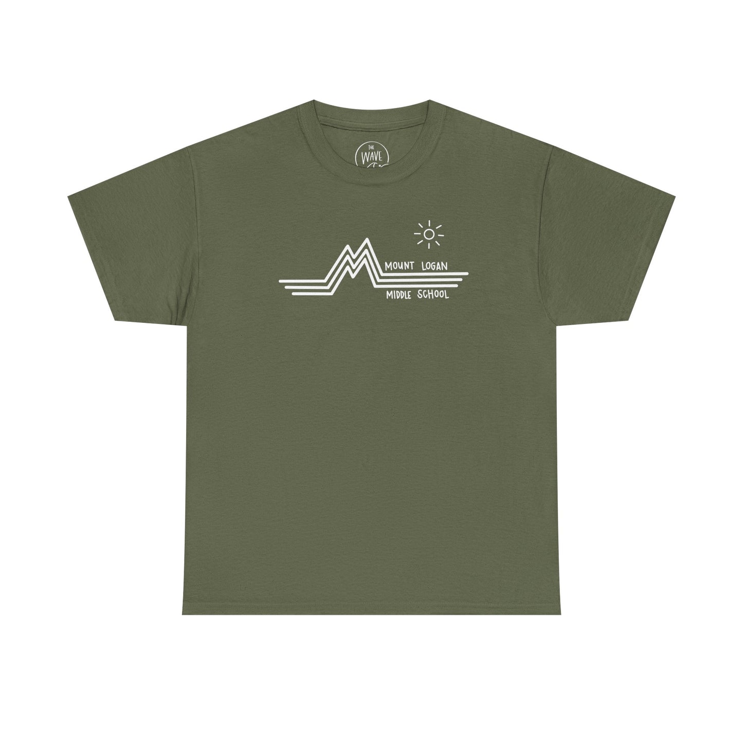 Retro Line Mount Logan Middle T-Shirt - (White Logo)