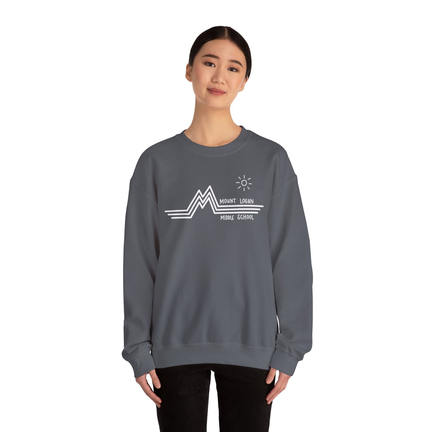 Retro Line - Mountain Logan Middle Crewneck Sweatshirt (White Logo)