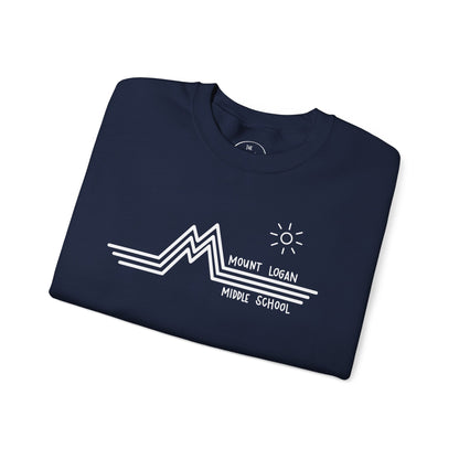 Retro Line - Mountain Logan Middle Crewneck Sweatshirt (White Logo)