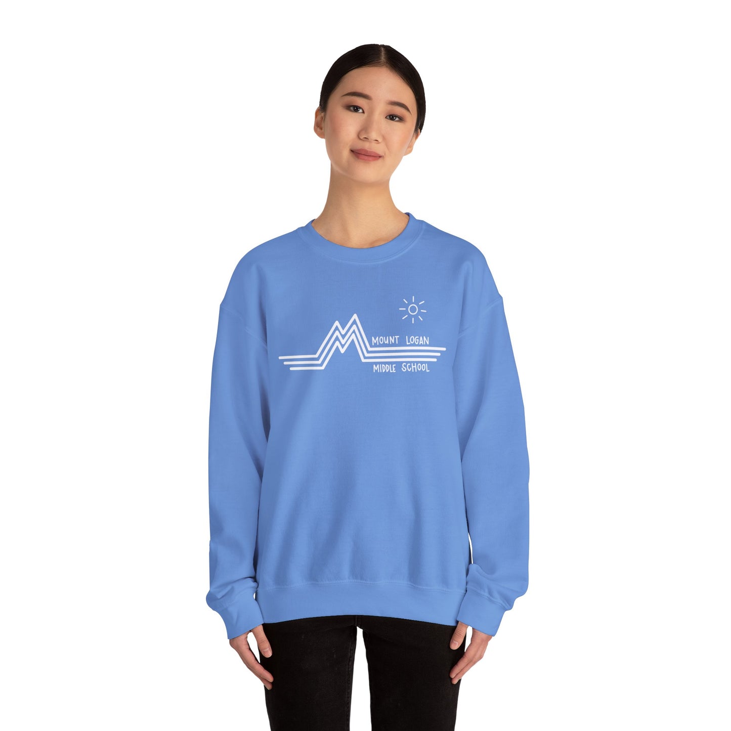 Retro Line - Mountain Logan Middle Crewneck Sweatshirt (White Logo)