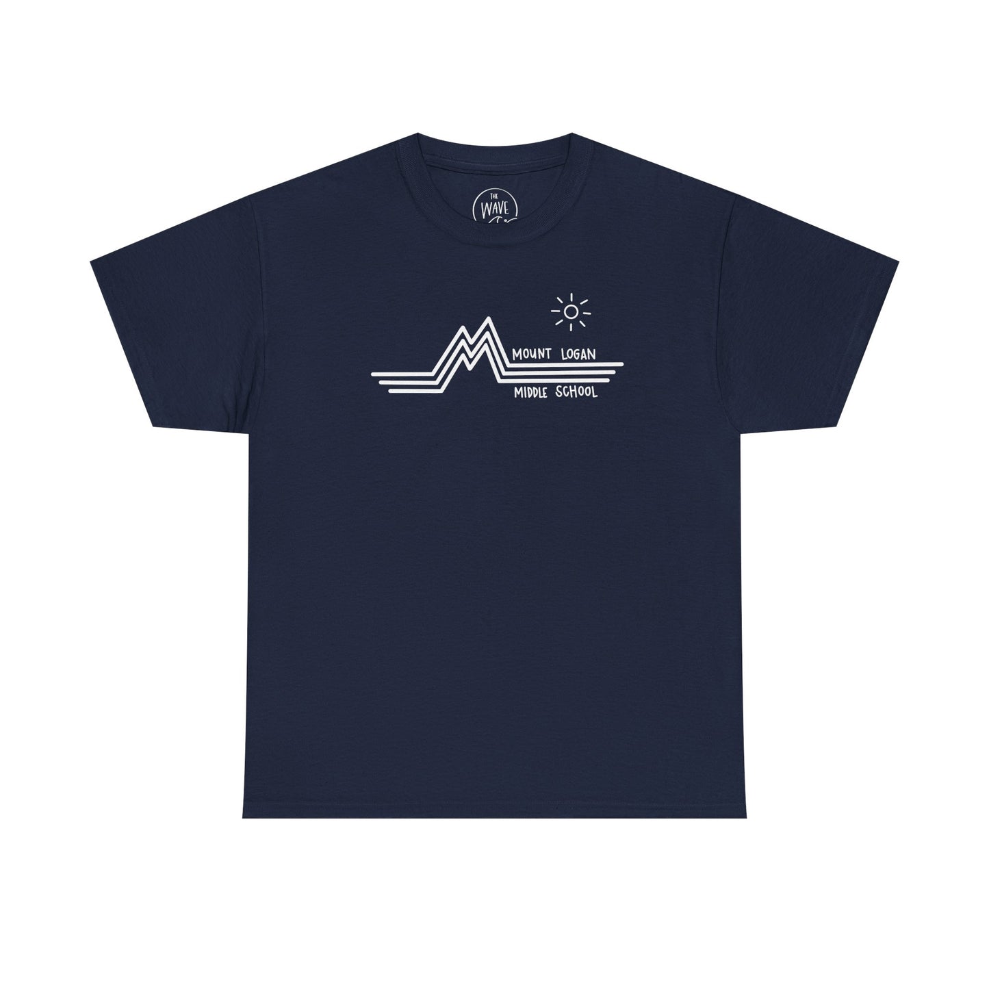Retro Line Mount Logan Middle T-Shirt - (White Logo)