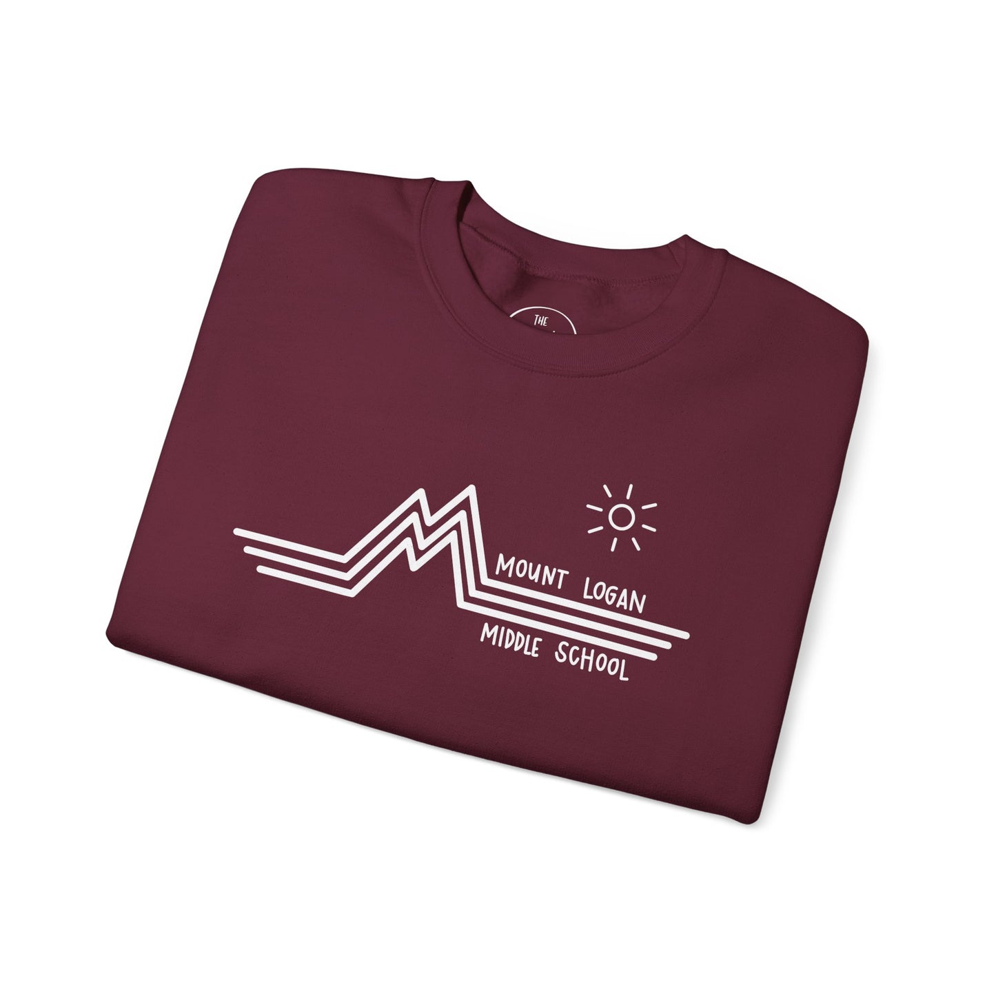 Retro Line - Mountain Logan Middle Crewneck Sweatshirt (White Logo)
