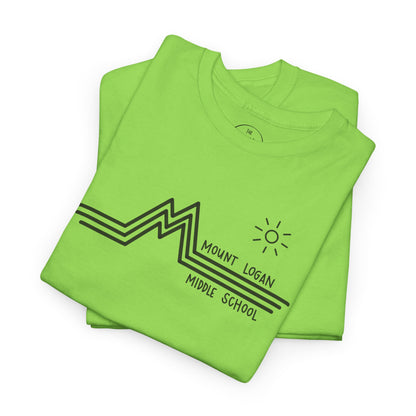 Retro Line Mount Logan Middle- T-Shirt (Black Logo)