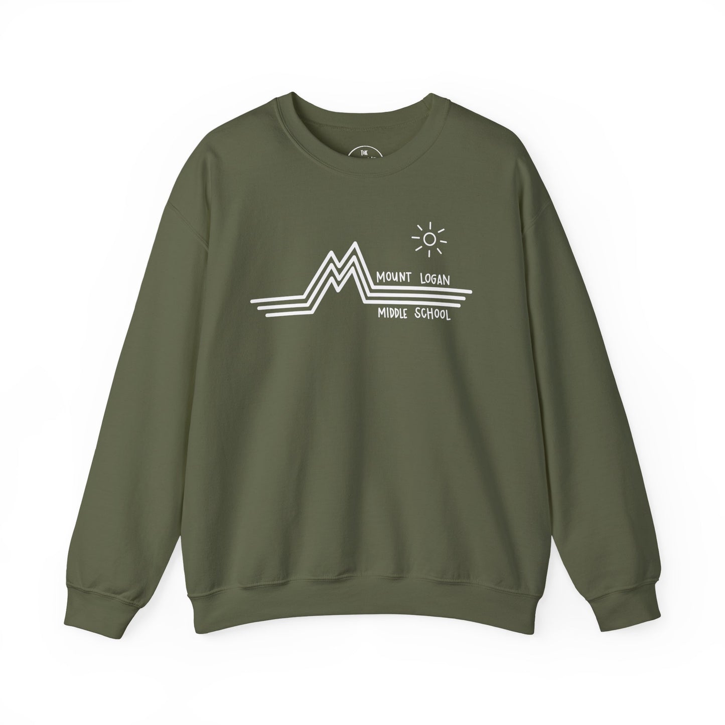 Retro Line - Mountain Logan Middle Crewneck Sweatshirt (White Logo)