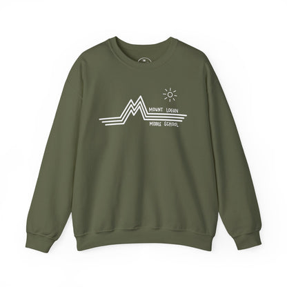 Retro Line - Mountain Logan Middle Crewneck Sweatshirt (White Logo)