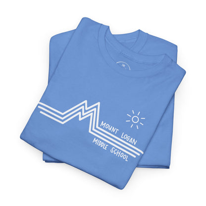 Retro Line Mount Logan Middle T-Shirt - (White Logo)