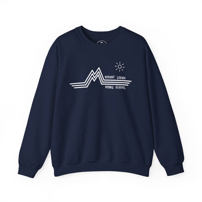Retro Line - Mountain Logan Middle Crewneck Sweatshirt (White Logo)