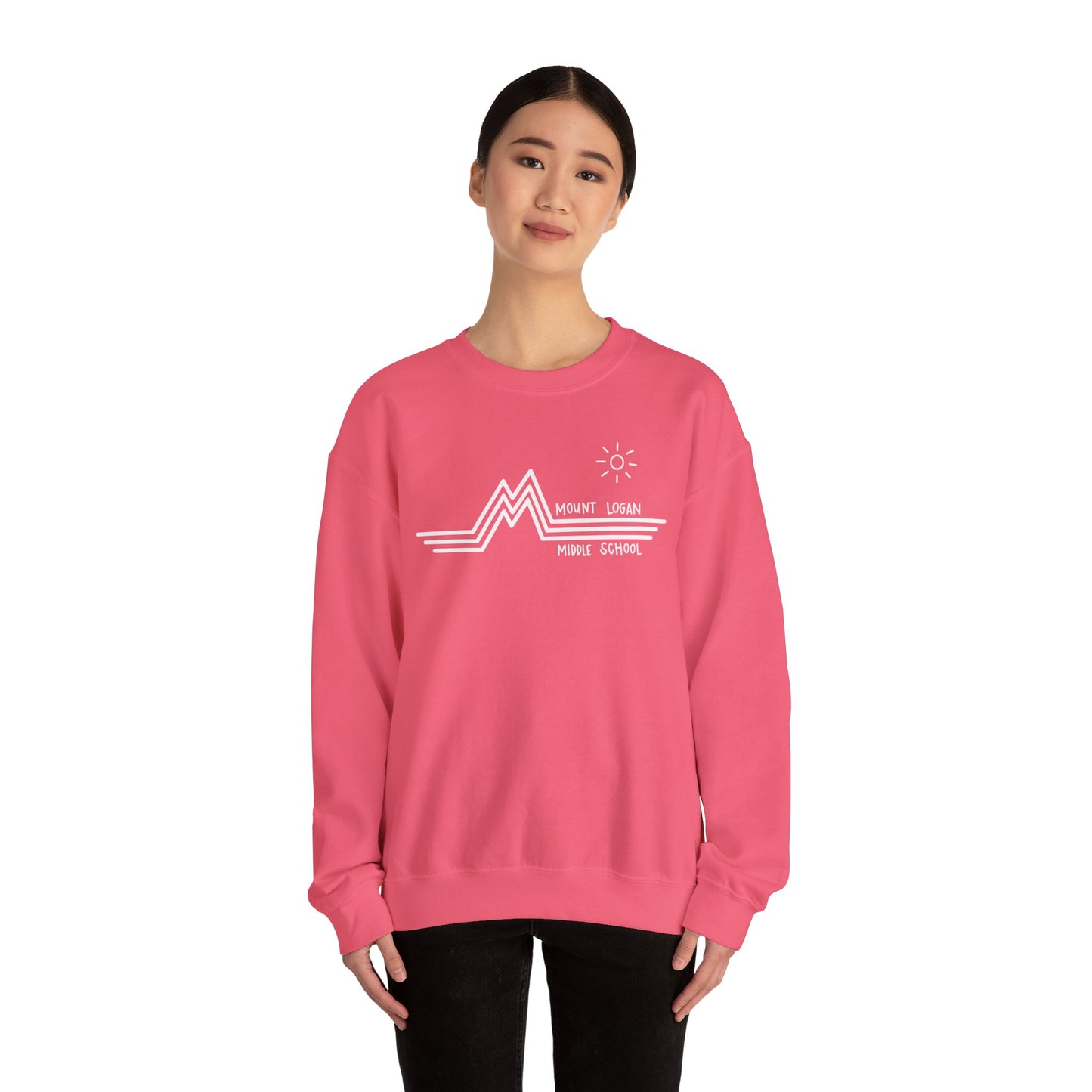 Retro Line - Mountain Logan Middle Crewneck Sweatshirt (White Logo)