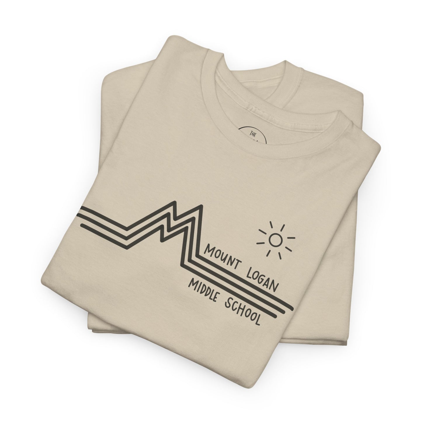 Retro Line Mount Logan Middle- T-Shirt (Black Logo)