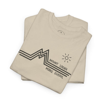 Retro Line Mount Logan Middle- T-Shirt (Black Logo)