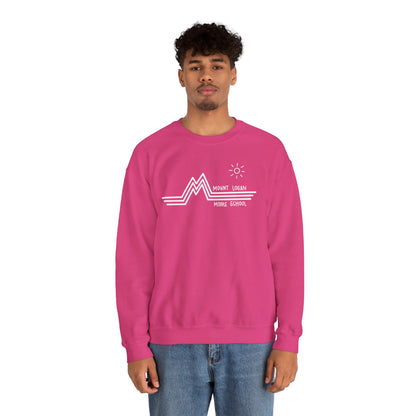 Retro Line - Mountain Logan Middle Crewneck Sweatshirt (White Logo)