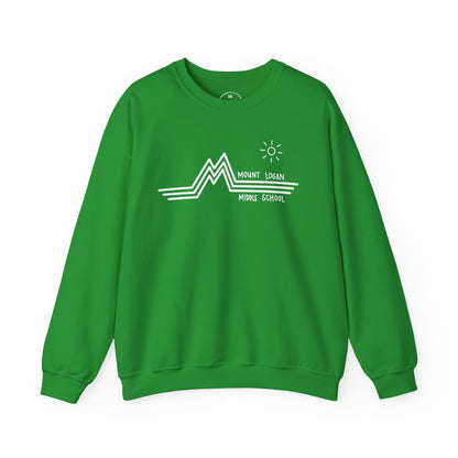 Retro Line - Mountain Logan Middle Crewneck Sweatshirt (White Logo)