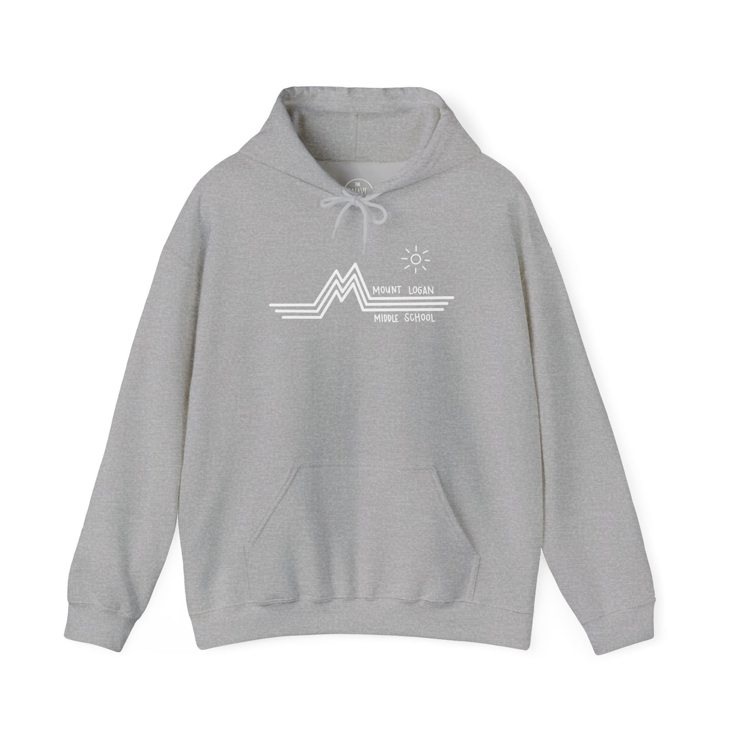 Retro Line - Mountain Logan Middle Hoodie (White Logo)
