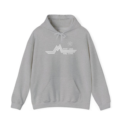 Retro Line - Mountain Logan Middle Hoodie (White Logo)