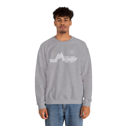 Retro Line - Mountain Logan Middle Crewneck Sweatshirt (White Logo)
