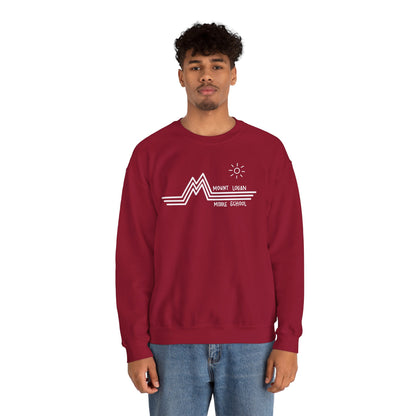 Retro Line - Mountain Logan Middle Crewneck Sweatshirt (White Logo)