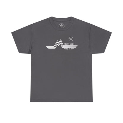 Retro Line Mount Logan Middle T-Shirt - (White Logo)