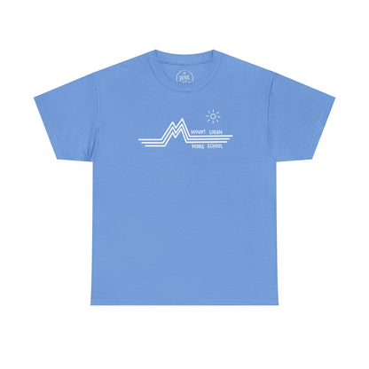 Retro Line Mount Logan Middle T-Shirt - (White Logo)