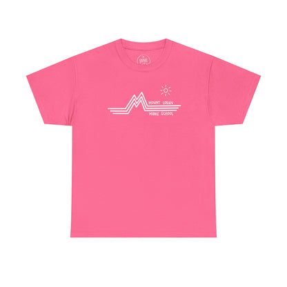 Retro Line Mount Logan Middle T-Shirt - (White Logo)