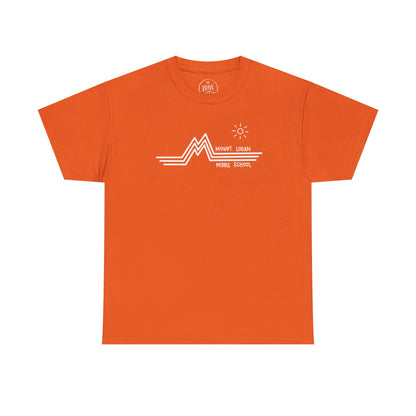 Retro Line Mount Logan Middle T-Shirt - (White Logo)