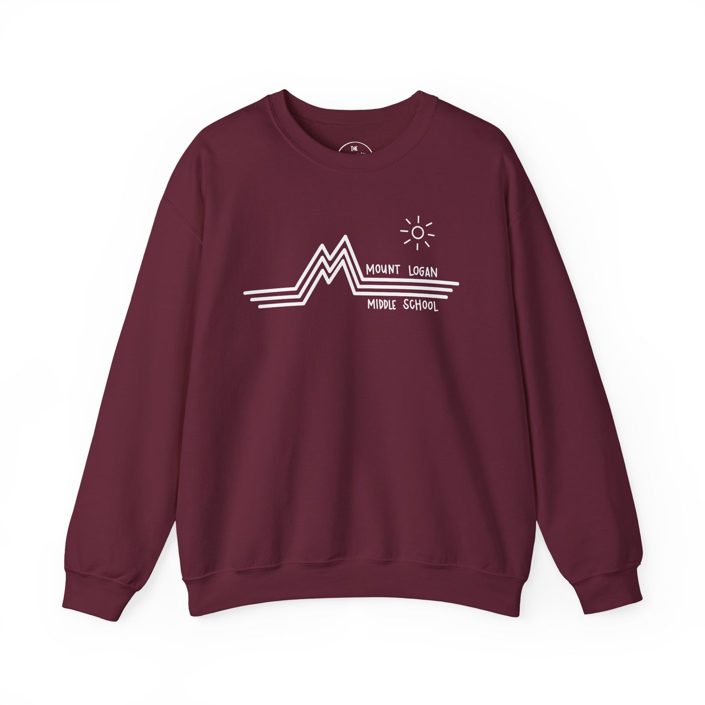 Retro Line - Mountain Logan Middle Crewneck Sweatshirt (White Logo)
