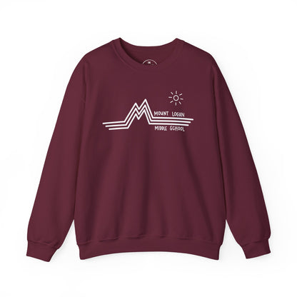 Retro Line - Mountain Logan Middle Crewneck Sweatshirt (White Logo)