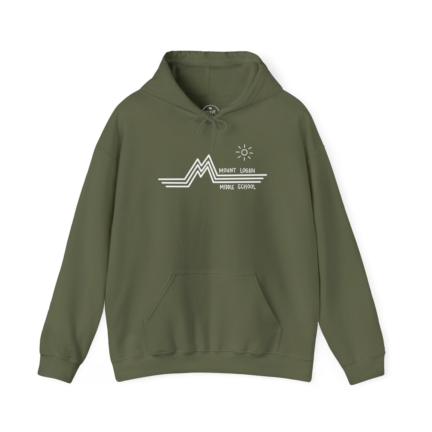 Retro Line - Mountain Logan Middle Hoodie (White Logo)