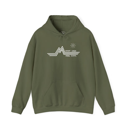 Retro Line - Mountain Logan Middle Hoodie (White Logo)