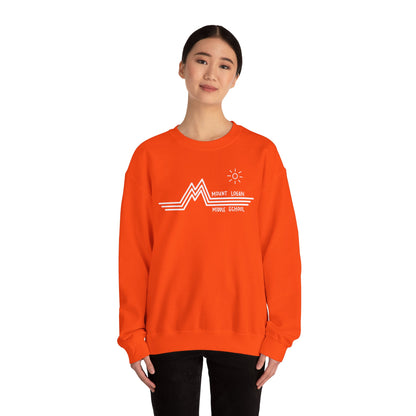 Retro Line - Mountain Logan Middle Crewneck Sweatshirt (White Logo)