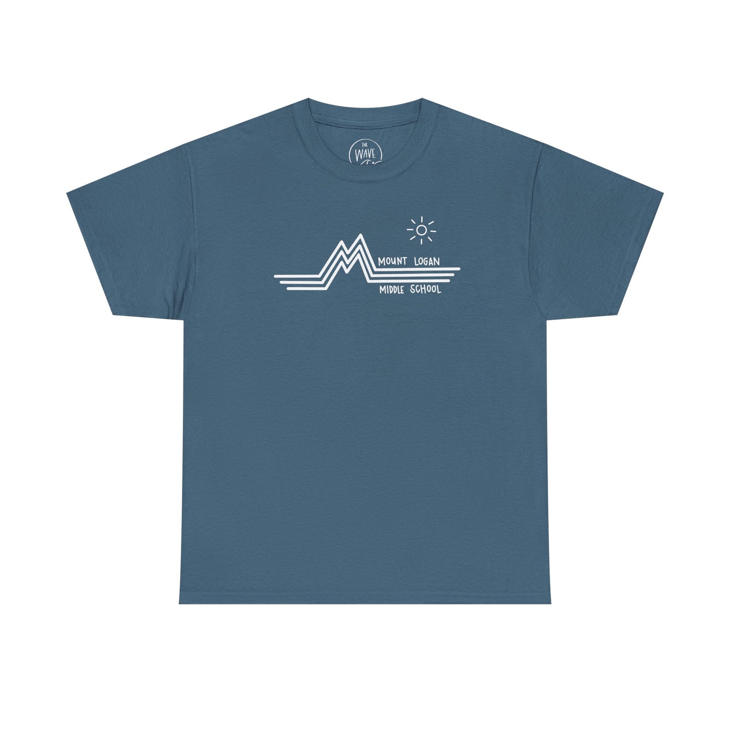 Retro Line Mount Logan Middle T-Shirt - (White Logo)