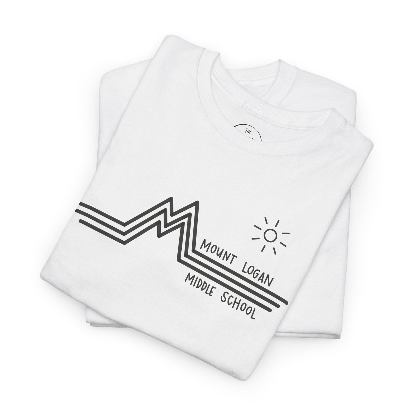 Retro Line Mount Logan Middle- T-Shirt (Black Logo)