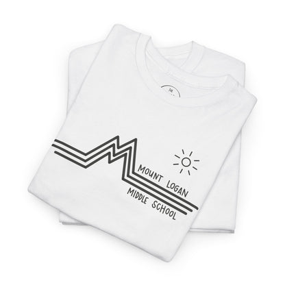 Retro Line Mount Logan Middle- T-Shirt (Black Logo)