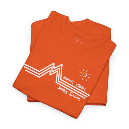 Retro Line Mount Logan Middle T-Shirt - (White Logo)