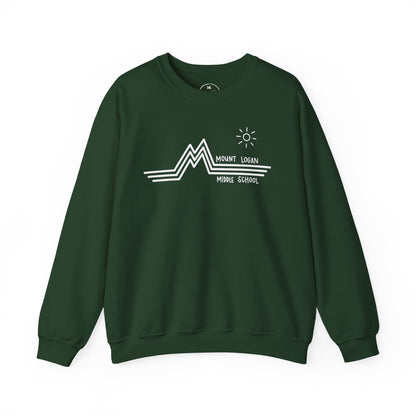 Retro Line - Mountain Logan Middle Crewneck Sweatshirt (White Logo)