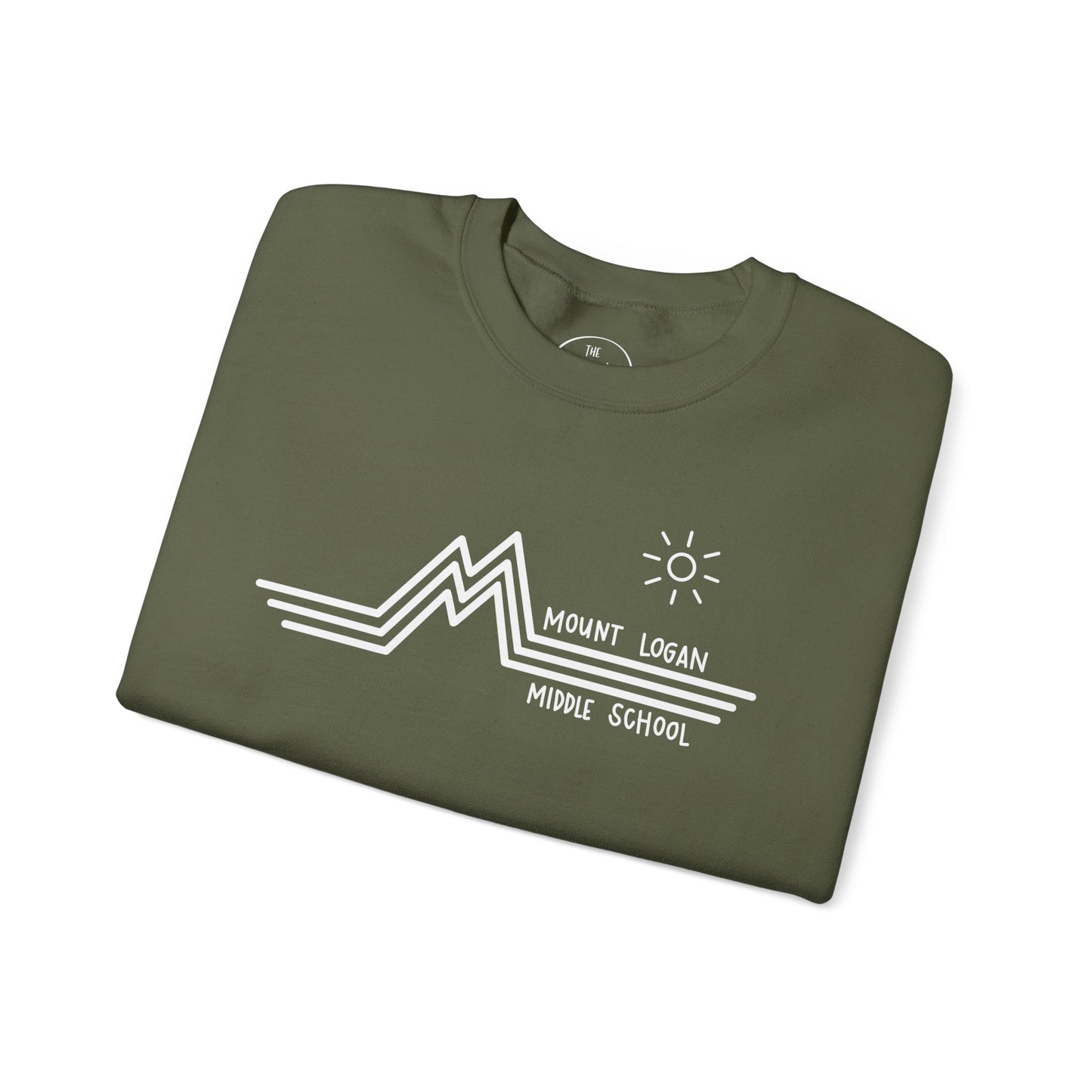 Retro Line - Mountain Logan Middle Crewneck Sweatshirt (White Logo)
