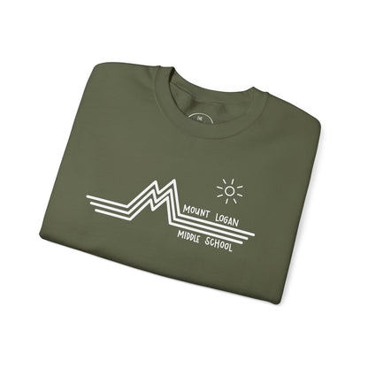 Retro Line - Mountain Logan Middle Crewneck Sweatshirt (White Logo)